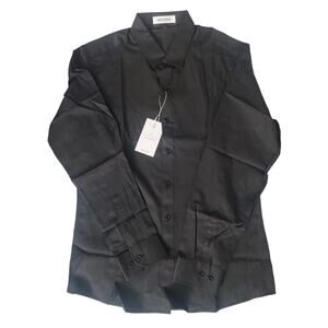 Delcarino Men's Black Dress Shirt Size Small